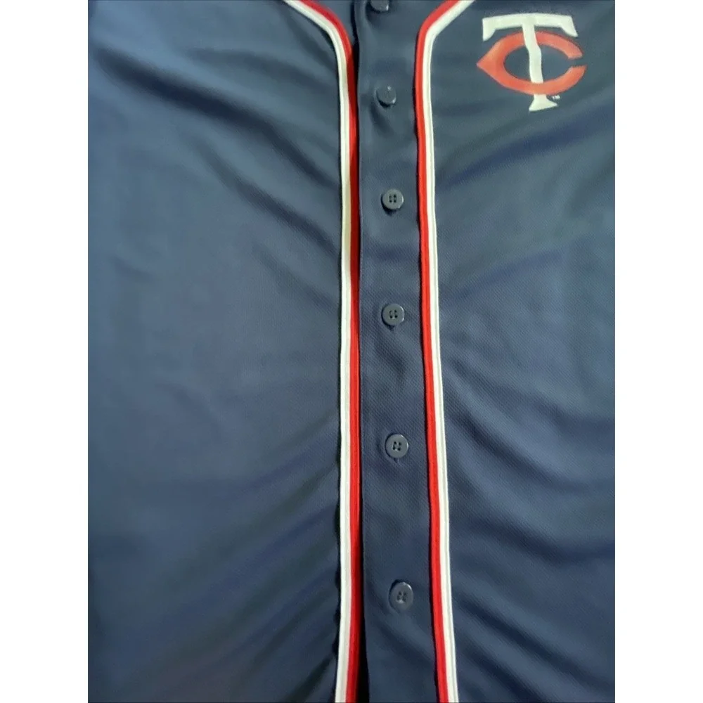 Minnesota Twins Button Up Genuine Merchandise Baseball Jersey  Yth‎ XL-18 EUC